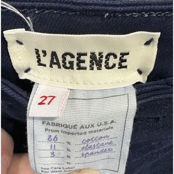 L’Agence‎ Selma Bootcut Coated Navy Jeans Size 27 - Picture 3 of 4